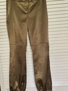 Vintage Dizaro Collection Polyester Jogger Trousers in Olive Green